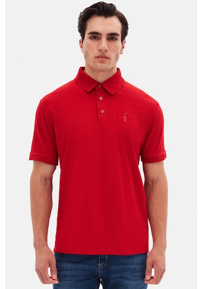 Twn Slim Fit Kırmızı Pike Dokulu T-shirt 4ec146011784m Kırmızı