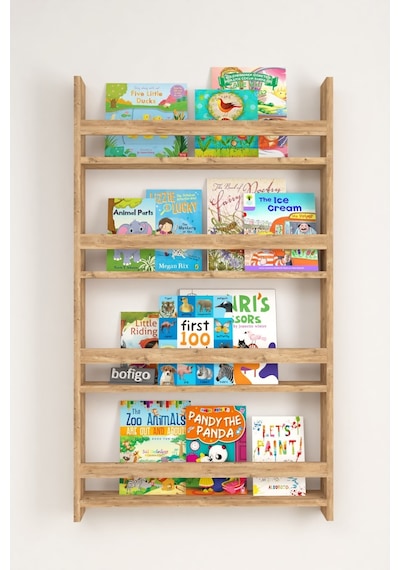 Bofigo 4 Raflı 120 X 74 Cm Montessori Kitaplık Eğitici Çocuk Kita Bofigo 4 Raflı 120 X 74 Cm Montessori Kitaplık Eğitici Çocuk Kita