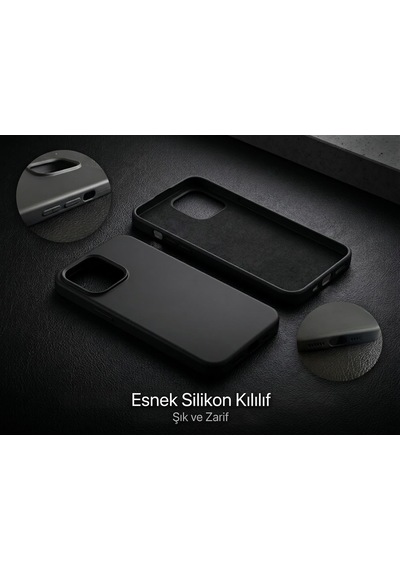 Iphone 14 Pro Max Uyumlu Silikon Ve Esnek Lansman Premıum Kılıf Siyah