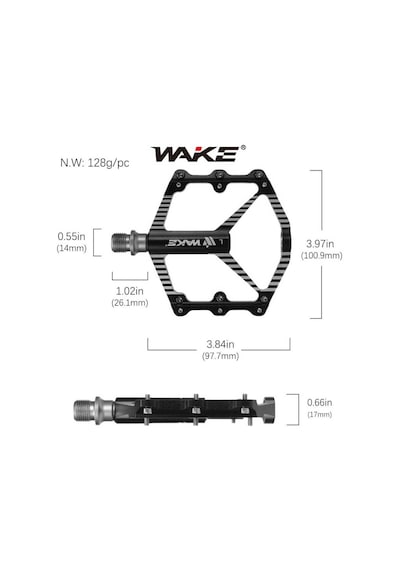 Wake Alüminyum Sarı Rulmanlı Cr-mo Mil Geniş Bisiklet Pedalı