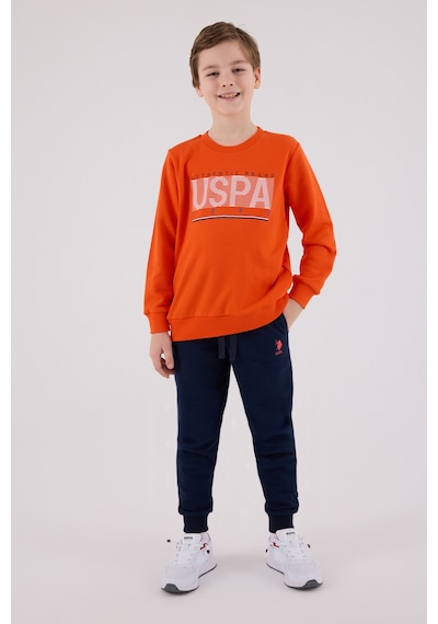 U.S. Polo Assn. Erkek Çocuk Alt Üst 2 Parça Eşofman Takımı Us2209 Nar Çiceği