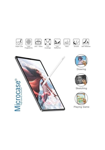 Microcase Apple İpad Air 11 2024 Tablet Paper Like Pencil Destekli Kağıt Hissi Veren Mat Ekran Koruyucu - Al3289