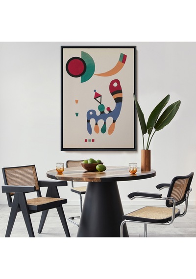 Ahşap Çerçeveli Vasiliy Kandinsky - 11 Resim Ve 7 Şiir Soyut Tablosu-7485