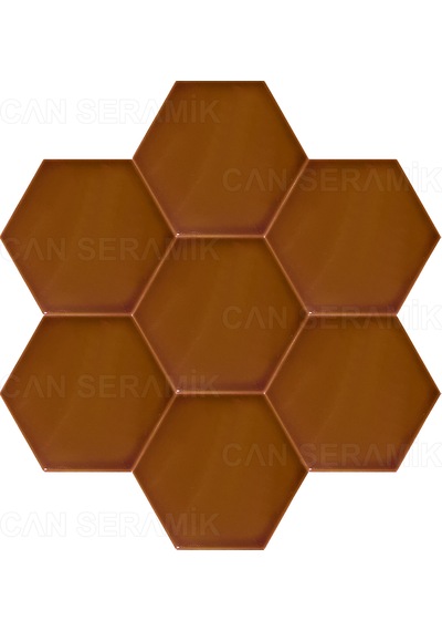 Can Seramik - 15x17 Cm. Altıgen Çini Karo N11.88