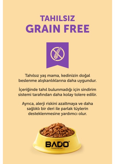 Bado Gurme Yaş Yetişkin Kedi Maması Tavuklu 85 Gr 36 Adet
