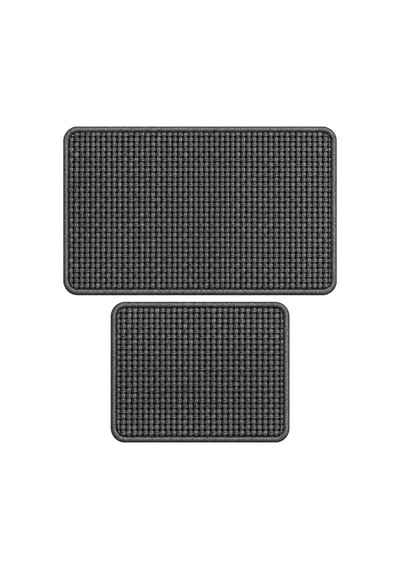 Dijital Baskılı Su Emici Keten Görünümlü İkili Banyo Paspası 40/60cm -60x100cm Antrasit - 931445931 Antrasit