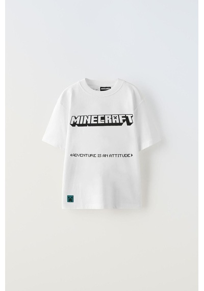 Miniğimin Cicileri Mncraft Erkek Çocuk T-şört - Beyaz