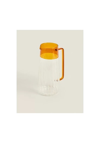 Home Turuncu Detaylı Cam Sürahi 1600 Ml