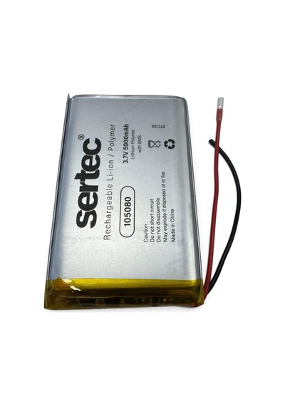Sertec 105080 3.7v 5000mah Lithium Polymer Pil - Bms Devreli