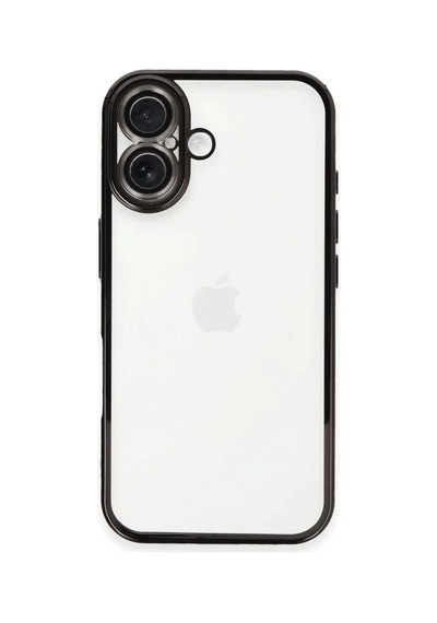 Apple İphone 16 Kılıf Razer Lensli Silikon - Siyah