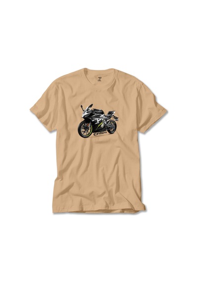 Cfmoto 250sr And Text Krem Tişört