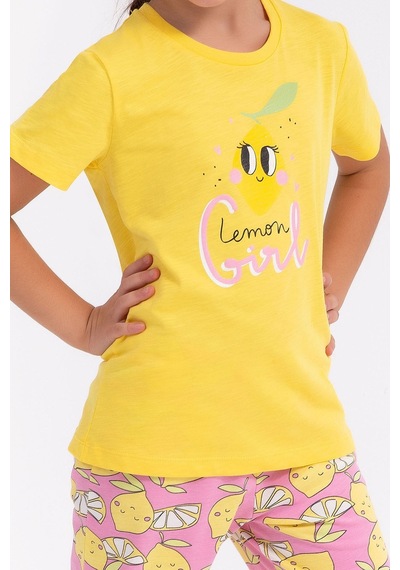 Arnetta Lemon Girl Sarı Kız Çocuk Kapri Takım 5274-28979 Sarı