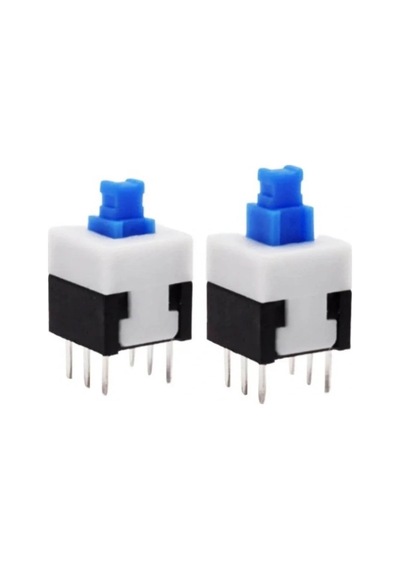 Ic-198 6 Pinli Bacaklı Kalıcılı Yaylı Push Buton 8x8mm