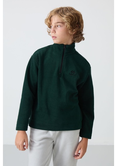 Tommylife Standart Fit 2li Paket Çam Yeşili-taş Erkek Çocuk Polar Sweatshirt - 11221 Çam Yeşili
