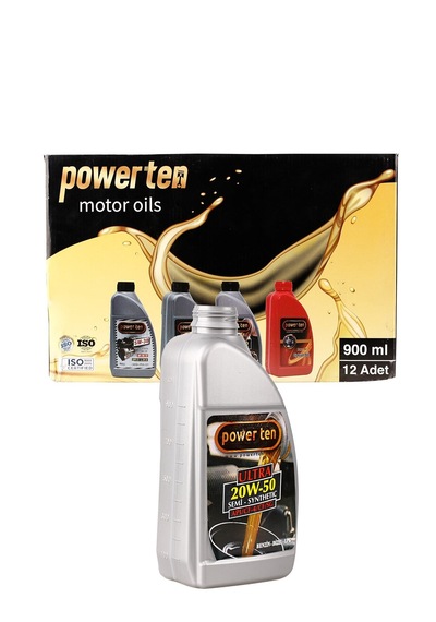 Power Ten Pro 20W-50 Motor Yağı 1 Litre + 12 Adet Koli