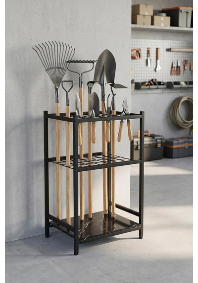 Bahçe Aletleri Düzenleyici Stand Kazma Kürek Organizer Raf Çok Amaçlı Metal Garaj Balkon Rafı Diğer