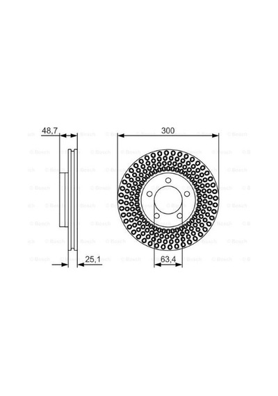 Volvo V40 2.0 D4 2014-2016 Bosch Ön Disk 300mm 2 Adet