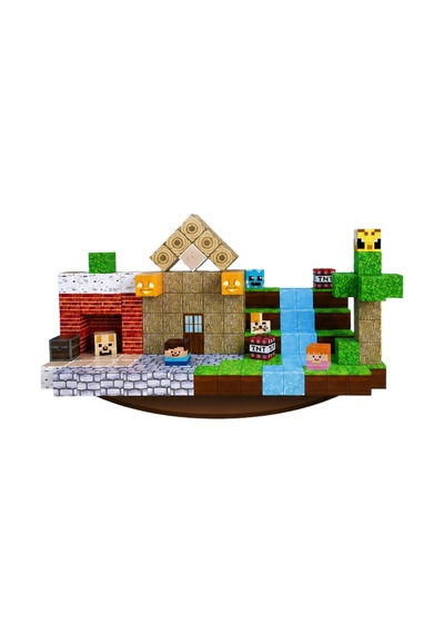 Minecraft Manyetik Küp Blok Orman Temalı Yapı Taşı 150 Parça