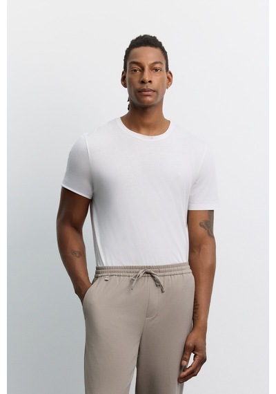 Avva Erkek Vizon Beli Lastikli Bağcıklı Kolay Ütülenen Relaxed Fit Jogger Pantolon A62y3041