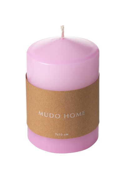 Mudo Home Sütun Mum Pembe 7x10 Diğer