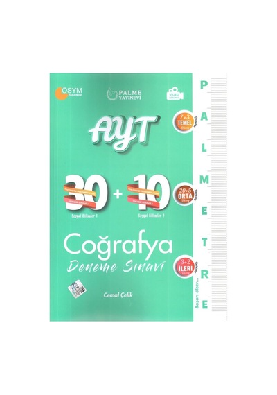 AYT Coğrafya 40  Deneme Sınavı Serisi  -  Cemal Çelik  -  Palme Eğitim
