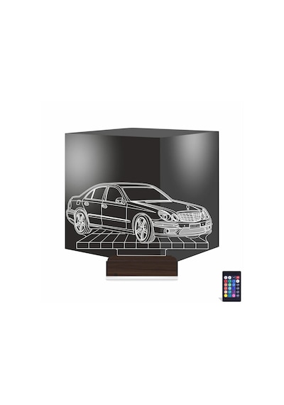 Luvivia Mercedes Araba C Seri Kişiye Özel 3d Lamba - Masa Gece Lambası Şeffaf