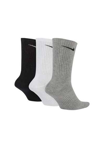 Nike Everyday Pamuklu Unisex Siyah-gri-beyaz 3'lü Çorap
