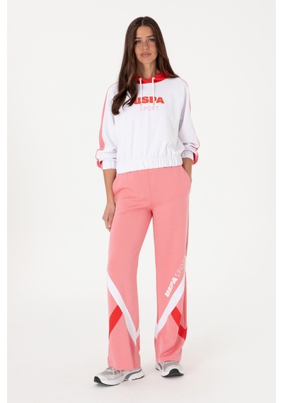 U.S. Polo Assn. Kadın Beyaz Kapüşonlu Sweatshırt 50300697-VR013