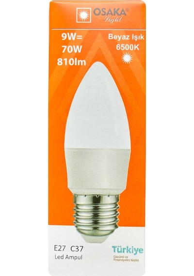 4 Adet Osaka 9w 70w Beyaz Işık E27 Duylu Kalın Duy Led Ampul
