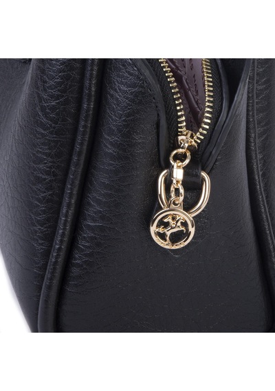Nas Bag Fularlı Mini Boy El Ve Çapraz Çanta Siyah Victoria