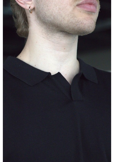 Erkek Oversize Polo Yaka Triko T-shirt 001