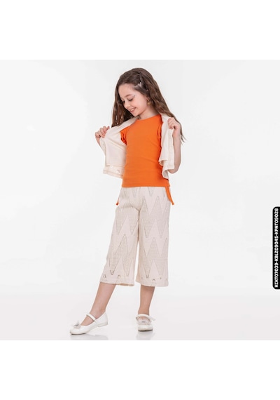 XO Kids Kız Pantolon 1-5 Yaş 35489 Kpnt09028 Bej 001