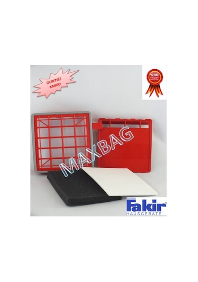Fakir Veyron Turbo 2400 Yıkanabilir Hepa Filtre+ Keçe+ Sünger Set Uyumlu