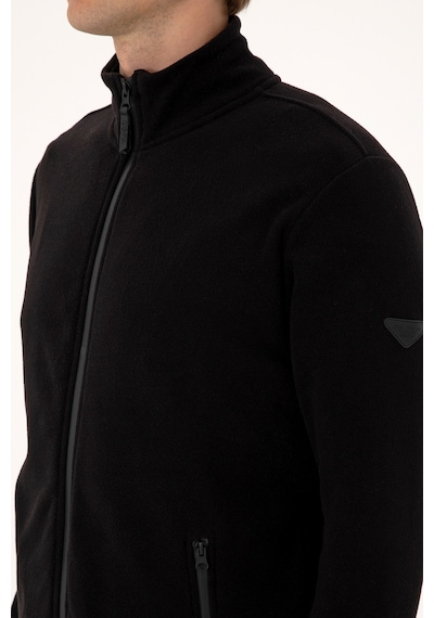 U.S. Polo Assn. Erkek Regular Fit Siyah Polar Örme Hırka 50313779-VR046