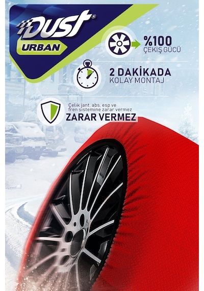 Kar Çorabı 195 55 Lastik R15 Jant Ölçülerine Uyumlu Yüksek Kaliteli Zincir Muadili Ürün Dust