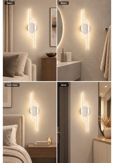 AvizeGO Unis Modern Led Duvar Apliği Günışığı Beyaz
