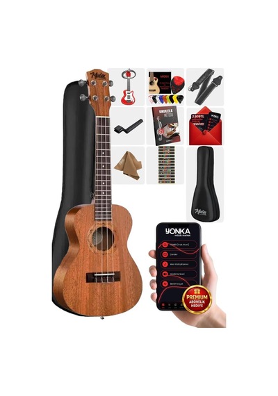 Midex Ct-24mt Set Concert Ukulele Çanta Askı Stand Metod Pena
