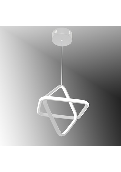 Tt316-by Tt Ayd. 2kare Modeli Gün Işığı Mat Beyaz Led Avize Beyaz
