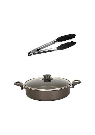 Mehtap Teflon Karnıyarık 22 Cm Ve Altabi Silikon Servis Maşası