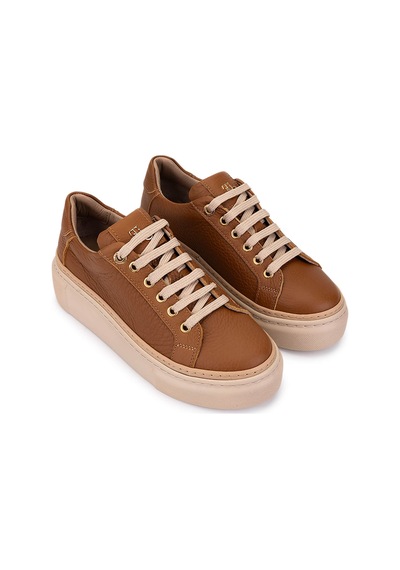 Tamer Tanca Kadın Hakiki Deri Taba Sneakers & Spor Ayakkabı 1116 5022-09 Bn Ayk Sk25-26 Taba Fltr Taba