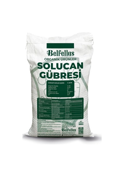 Organik 25 Kg Katı Solucan Gübresi 0,250