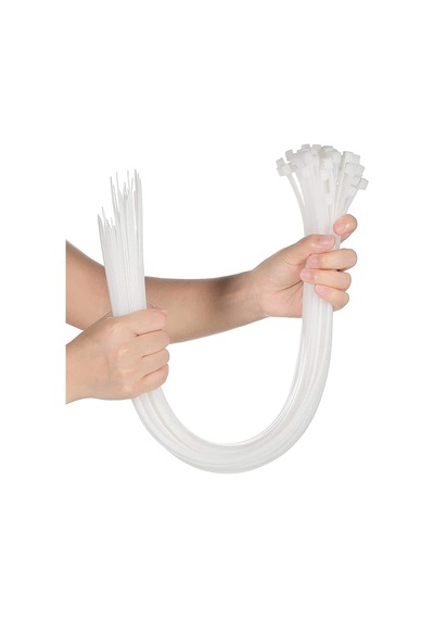 Master 505369 Plastik Kablo Bağı Cırt Kelepçe 8x650 Mm Beyaz 100 Adet