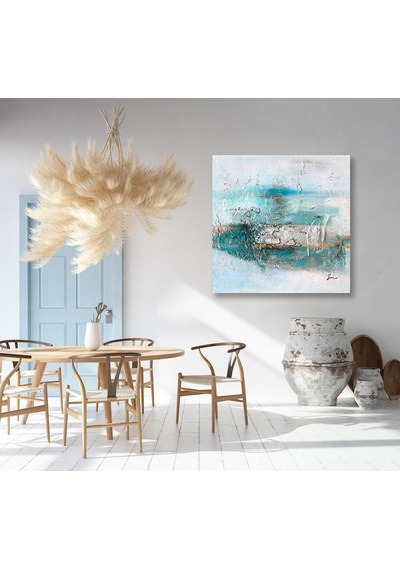 Yağlı Boya %100 El Yapımı Tablo Home In Joy 54Cmx54Cm