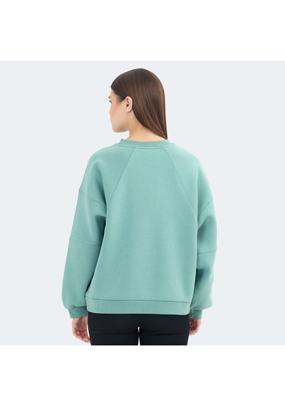 Slazenger VIA Kadın Oversıze Yeşil Sweatshirt