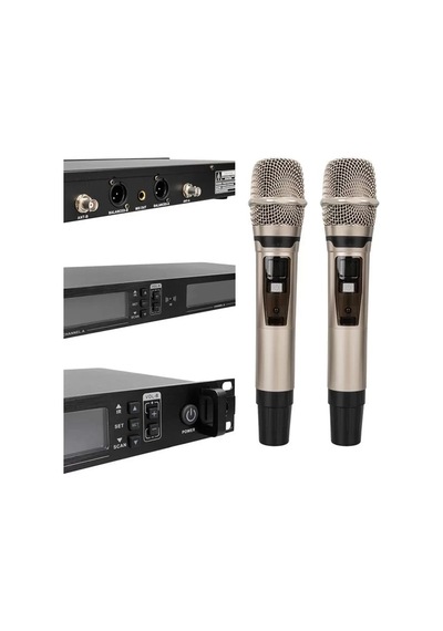 Hubrendy Sh Magicvoice Mv21633 2 El Tipi Mikrofonlu 100+100 Kanal Antenli Uhf-pll Kablosuz Telsiz Mi