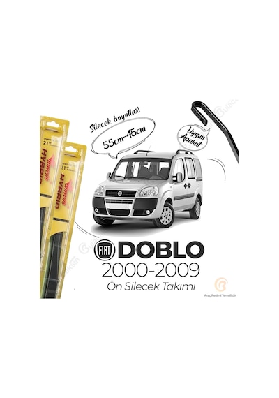 İnwells Hibrit Silecek Takımı Fiat Doblo 2000-2010 İle Uyumlu
