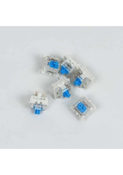 Outemu Mavi Mekanik Klavye Blue Switch Tactile Klik Sesli Yedek Tuş 6 Adet