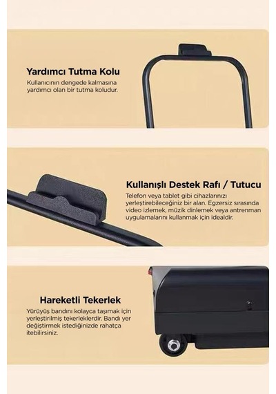 Torima VEP-1002 Ayarlanabilir Bluetoothlu Uzaktan Kumandalı Katlanabilir Yürüme Ve Koşu Bandı