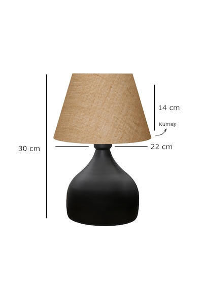 Homing AYD-3124 Milano Metal Gövdeli Abajur Jüt