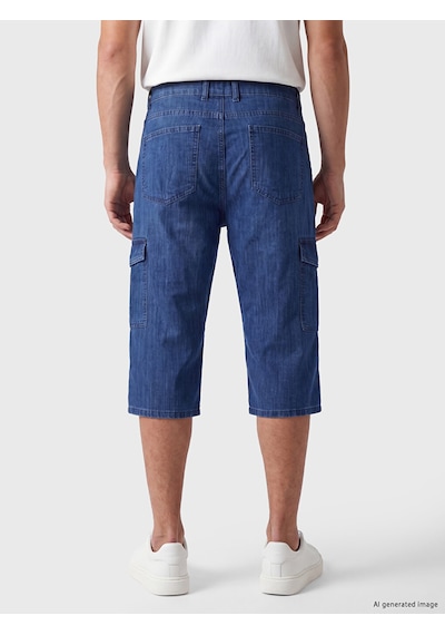 Lcw Jeans İndigo Regular Fit Erkek Kargo Jean Şort